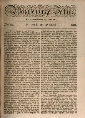 Aschaffenburger Zeitung Mittwoch 1. August 1832