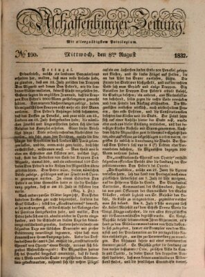 Aschaffenburger Zeitung Mittwoch 8. August 1832