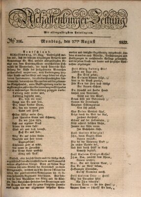 Aschaffenburger Zeitung Montag 27. August 1832