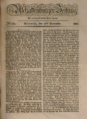 Aschaffenburger Zeitung Mittwoch 19. September 1832