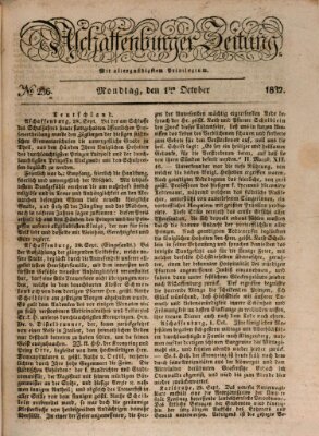 Aschaffenburger Zeitung Montag 1. Oktober 1832