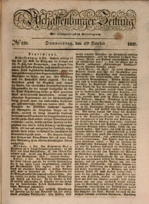 Aschaffenburger Zeitung Donnerstag 4. Oktober 1832