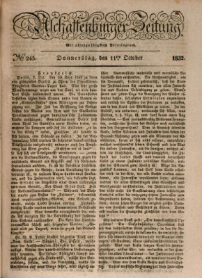 Aschaffenburger Zeitung Donnerstag 11. Oktober 1832