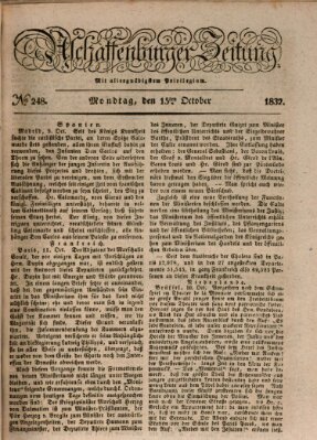 Aschaffenburger Zeitung Montag 15. Oktober 1832