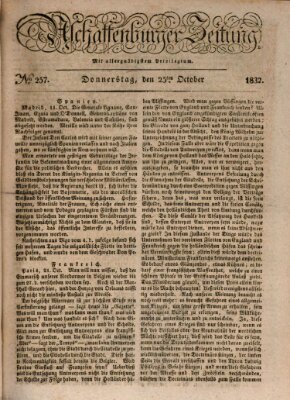 Aschaffenburger Zeitung Donnerstag 25. Oktober 1832