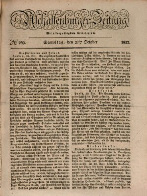 Aschaffenburger Zeitung Samstag 27. Oktober 1832