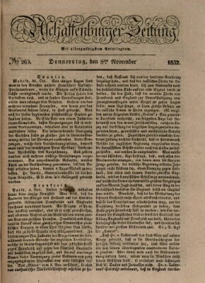 Aschaffenburger Zeitung Donnerstag 8. November 1832