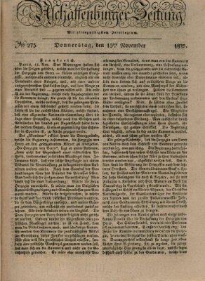 Aschaffenburger Zeitung Donnerstag 15. November 1832