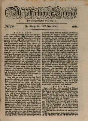 Aschaffenburger Zeitung Freitag 16. November 1832