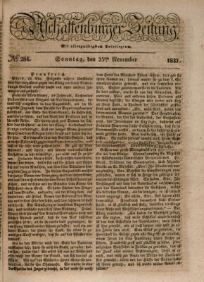 Aschaffenburger Zeitung Sonntag 25. November 1832