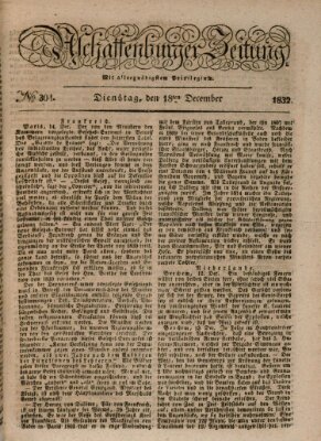 Aschaffenburger Zeitung Dienstag 18. Dezember 1832