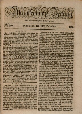 Aschaffenburger Zeitung Montag 24. Dezember 1832