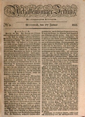 Aschaffenburger Zeitung Mittwoch 2. Januar 1833