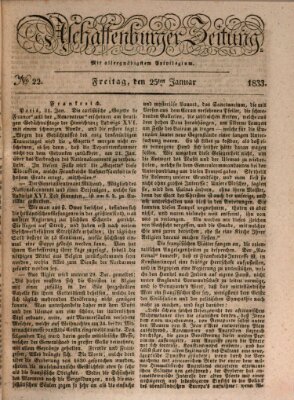 Aschaffenburger Zeitung Freitag 25. Januar 1833