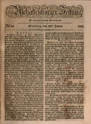 Aschaffenburger Zeitung Montag 28. Januar 1833