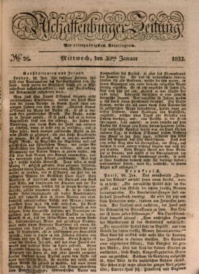 Aschaffenburger Zeitung Mittwoch 30. Januar 1833