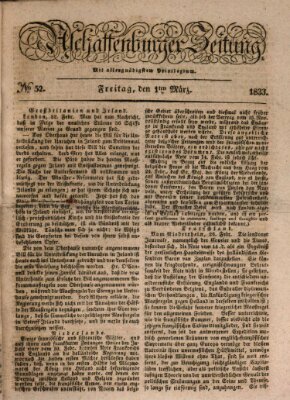 Aschaffenburger Zeitung Freitag 1. März 1833