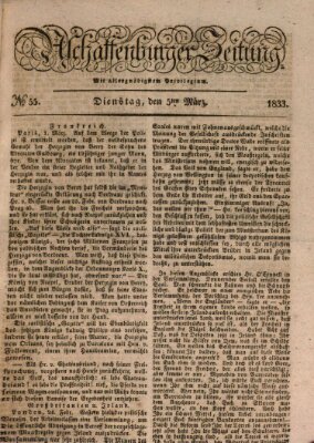 Aschaffenburger Zeitung Dienstag 5. März 1833