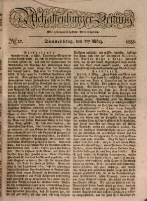 Aschaffenburger Zeitung Donnerstag 7. März 1833