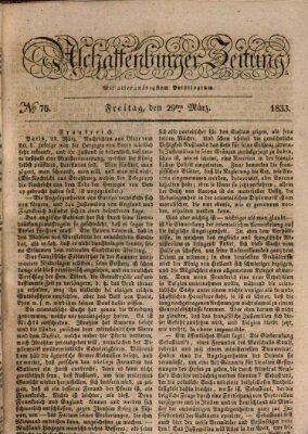 Aschaffenburger Zeitung Freitag 29. März 1833