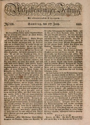 Aschaffenburger Zeitung Samstag 1. Juni 1833