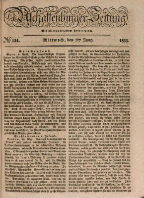 Aschaffenburger Zeitung Mittwoch 5. Juni 1833