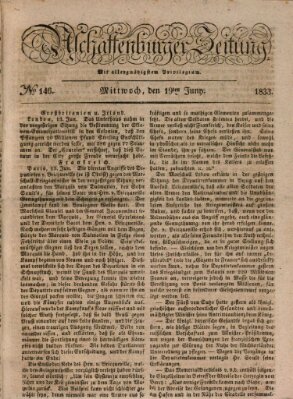 Aschaffenburger Zeitung Mittwoch 19. Juni 1833