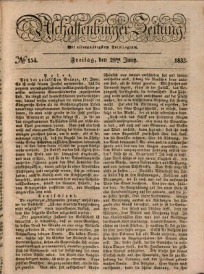 Aschaffenburger Zeitung Freitag 28. Juni 1833