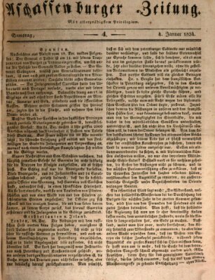 Aschaffenburger Zeitung Samstag 4. Januar 1834