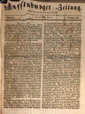 Aschaffenburger Zeitung Samstag 11. Januar 1834