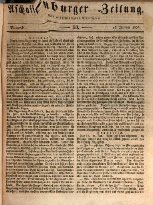 Aschaffenburger Zeitung Mittwoch 15. Januar 1834