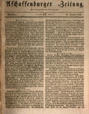 Aschaffenburger Zeitung Montag 20. Januar 1834