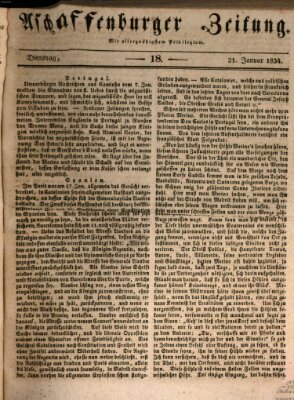 Aschaffenburger Zeitung Dienstag 21. Januar 1834