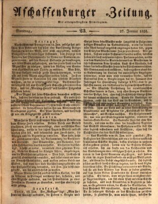 Aschaffenburger Zeitung Montag 27. Januar 1834