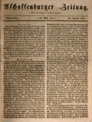 Aschaffenburger Zeitung Donnerstag 30. Januar 1834