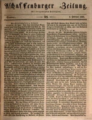 Aschaffenburger Zeitung Samstag 1. Februar 1834