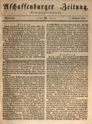 Aschaffenburger Zeitung Mittwoch 5. Februar 1834