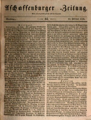 Aschaffenburger Zeitung Montag 10. Februar 1834