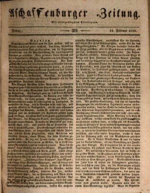 Aschaffenburger Zeitung Freitag 14. Februar 1834