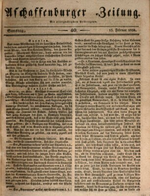 Aschaffenburger Zeitung Samstag 15. Februar 1834