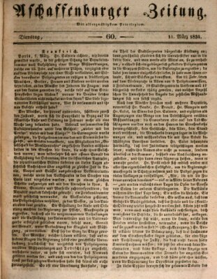 Aschaffenburger Zeitung Dienstag 11. März 1834