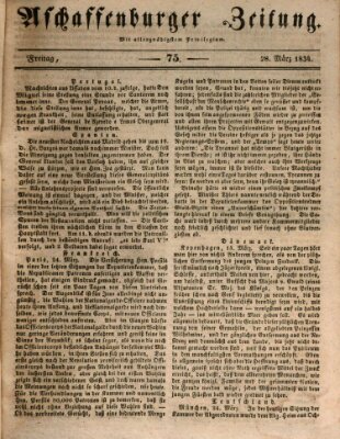 Aschaffenburger Zeitung Freitag 28. März 1834