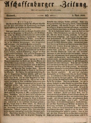 Aschaffenburger Zeitung Mittwoch 9. April 1834