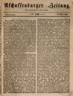 Aschaffenburger Zeitung Donnerstag 29. Mai 1834