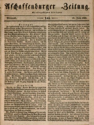 Aschaffenburger Zeitung Mittwoch 18. Juni 1834