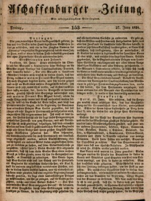 Aschaffenburger Zeitung Freitag 27. Juni 1834