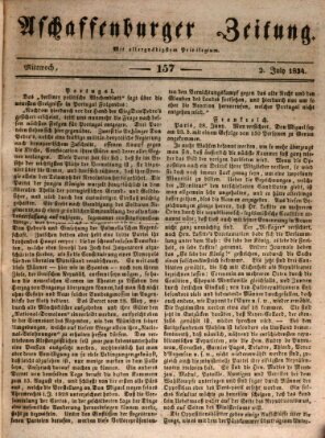 Aschaffenburger Zeitung Mittwoch 2. Juli 1834