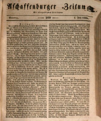 Aschaffenburger Zeitung Samstag 5. Juli 1834