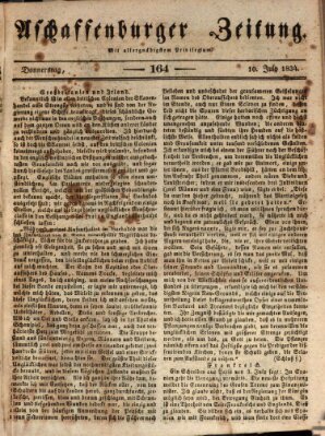 Aschaffenburger Zeitung Donnerstag 10. Juli 1834