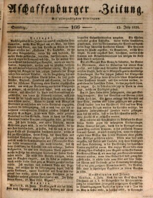 Aschaffenburger Zeitung Samstag 12. Juli 1834